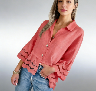 Women’s Lace Trim Blouse