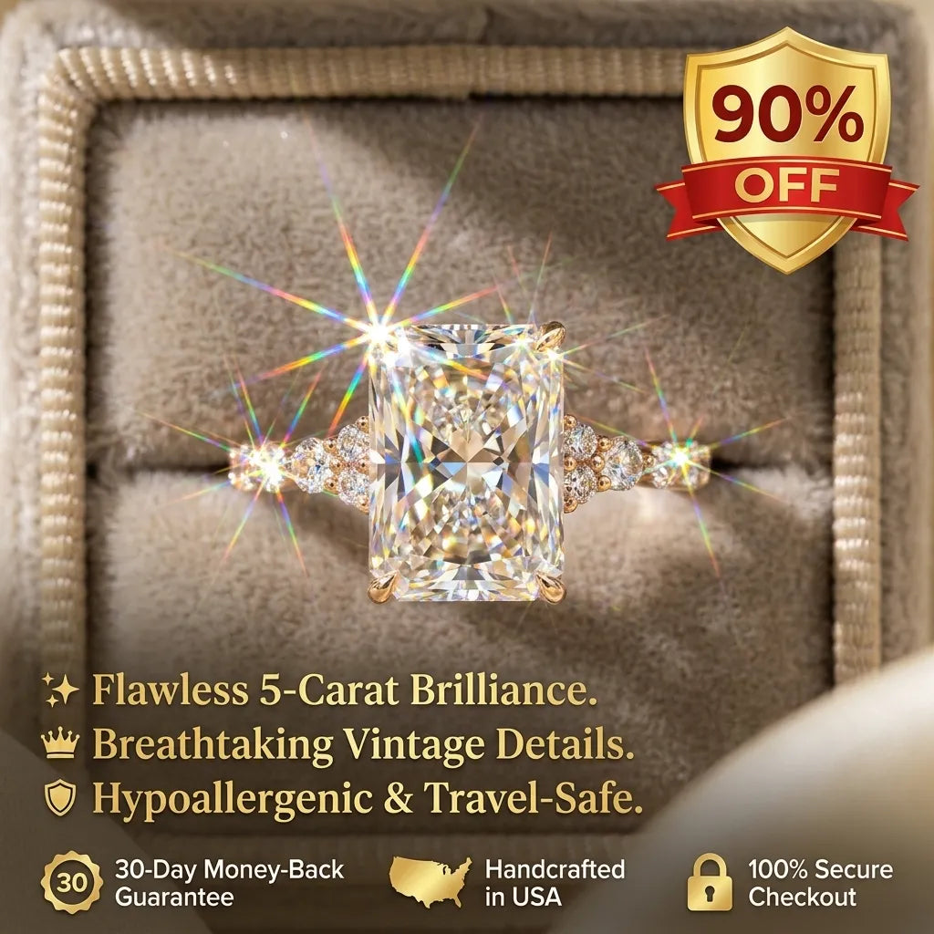 The Anniversary Upgrade: 1-5-Carat Flawless Radiant Cut Simulated Diamond Ring -Last Day Sale🔥-90% OFF
