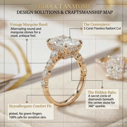 The Anniversary Upgrade: 1-5-Carat Flawless Radiant Cut Simulated Diamond Ring -Last Day Sale🔥-90% OFF